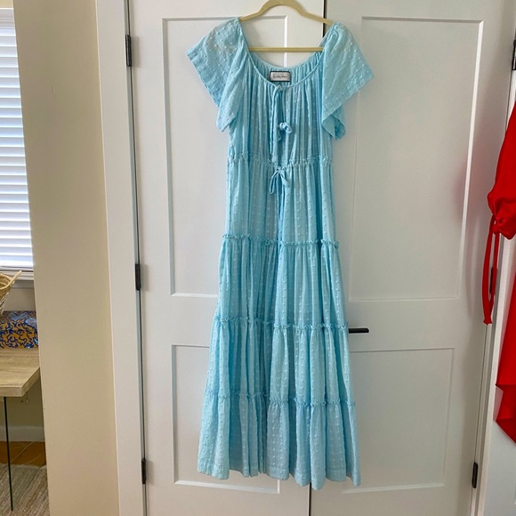 Innika Choo | Dresses | Innika Choo Long Textured Blue Dress Maxi | Poshmark